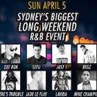 REIGN Sydney Long Weekend Special