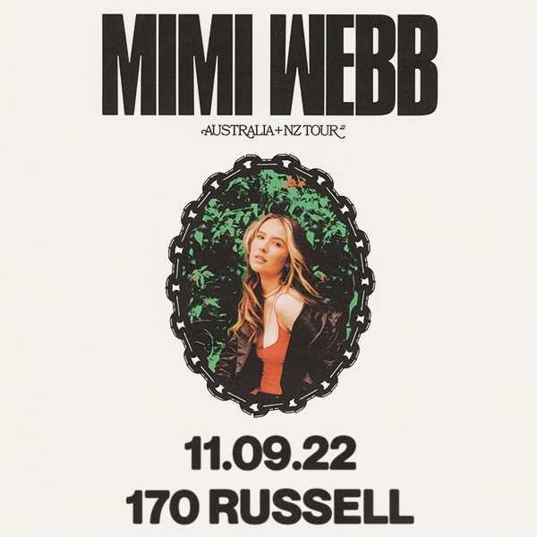 Photo of Mimi Webb with tour details