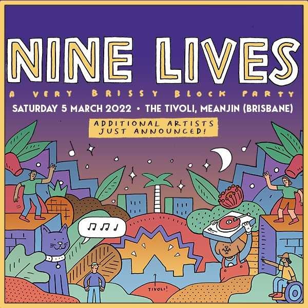 event poster for Nine Lives Festival at The Tivoli Queensland