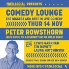 Comedy Lounge with Peter Rowsthorn, Lewis Garnham, Tim Hewitt & Laura Hutchinson