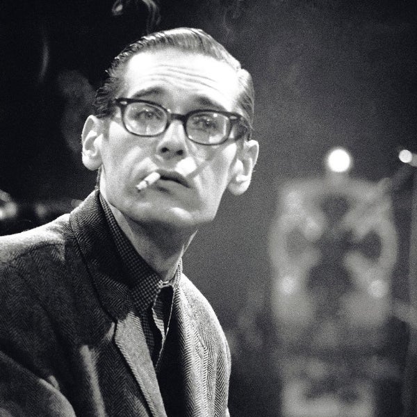 Black and white photo of Bill Evans